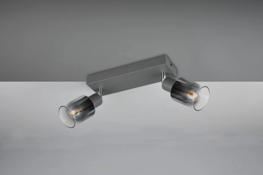 2-light ceiling lamp Cadiz black Trio 4017807615760