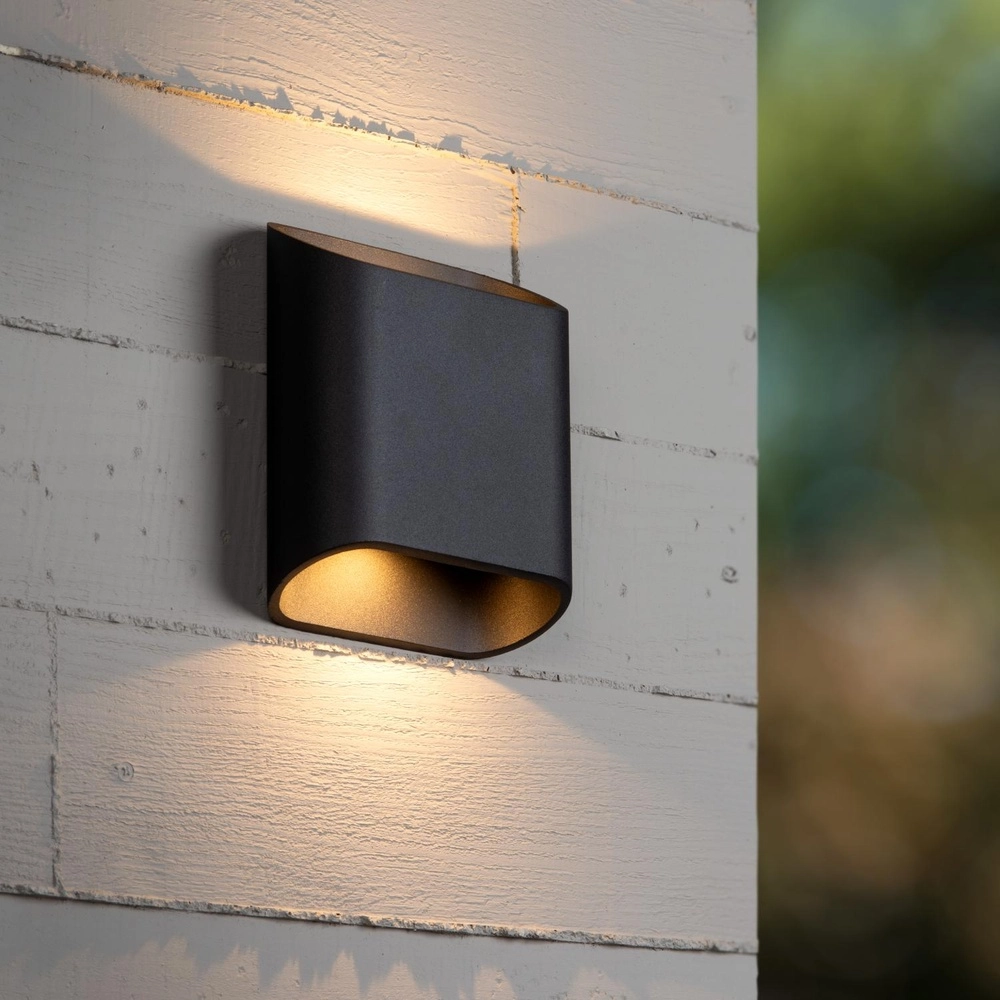 Design wall lamp Atila up and down black IP65 Lucide 5411212680105