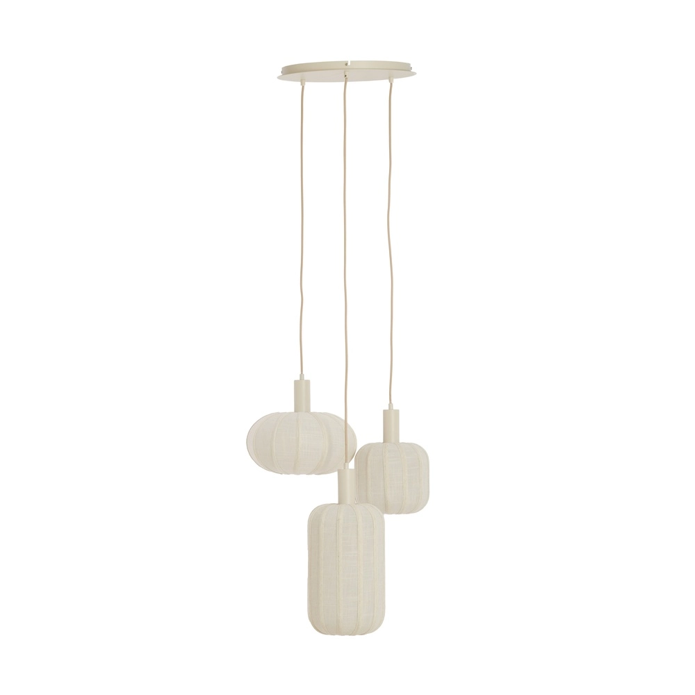 3L vide pendant lamp Tufia linen cream