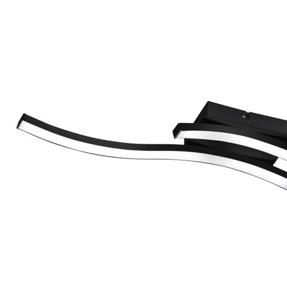 Design ceiling lamp Route 2-light black Trio 4017807471267