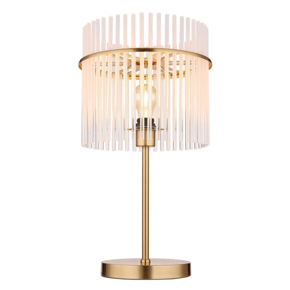 Golden table lamp Gorley with glass Ø 30cm Globo 9007371475018