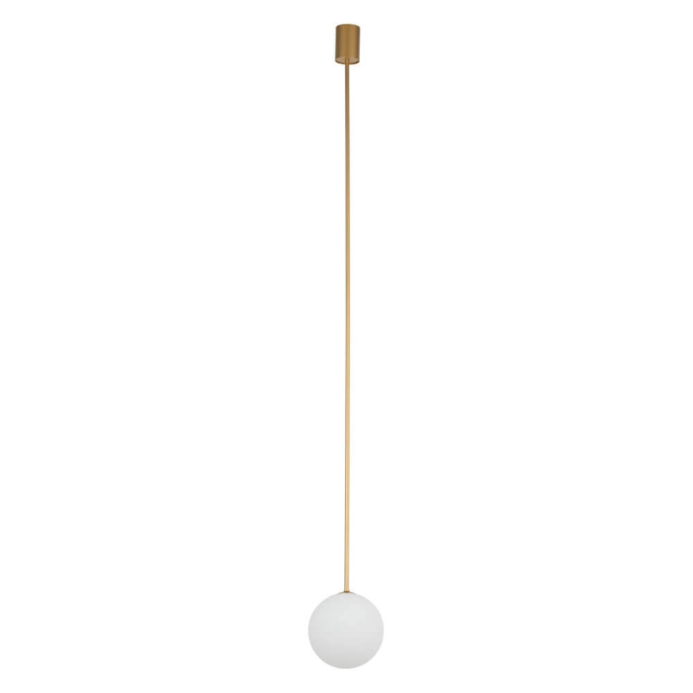 Glass ceiling lamp Kier L gold - 140cm