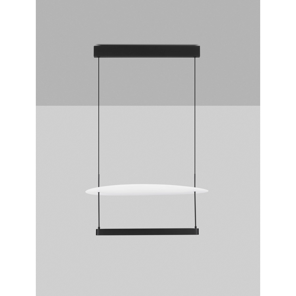 Pendant lamp Diona Ø 60cm black with white 2700K Lyora 5212017470867