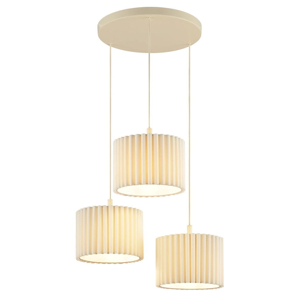 Japandi pendant lamp Velin Ø 61cm sand brown