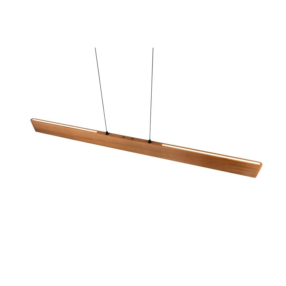 Sleek pendant lamp Edgewood 150cm wood Trio 4017807662252