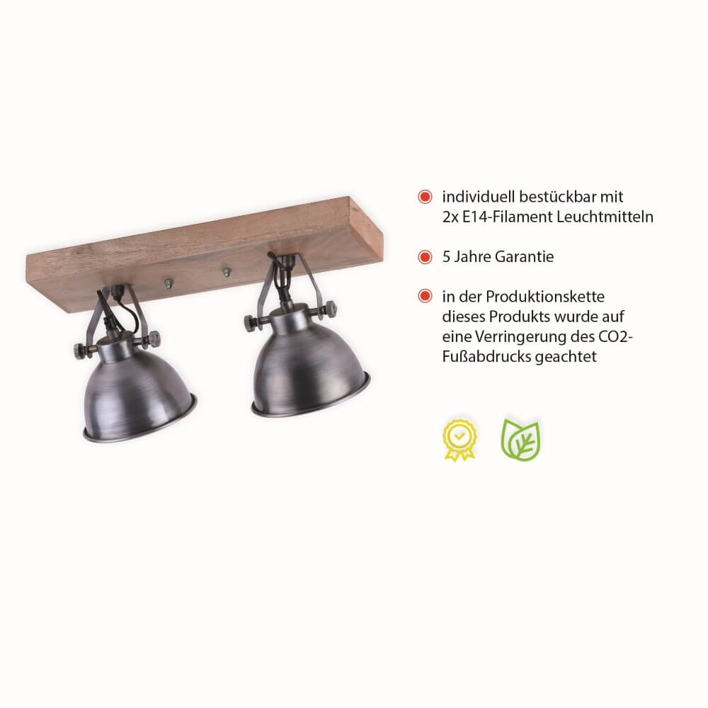 Ceiling lamp Samia 2-light Just Light 4043689957377