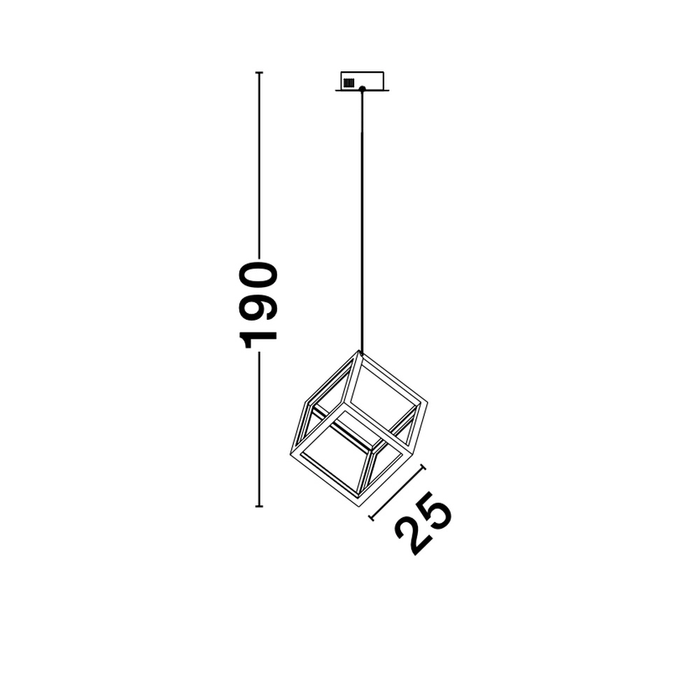 Square pendant lamp Gabbia black Lyora 5212017423399