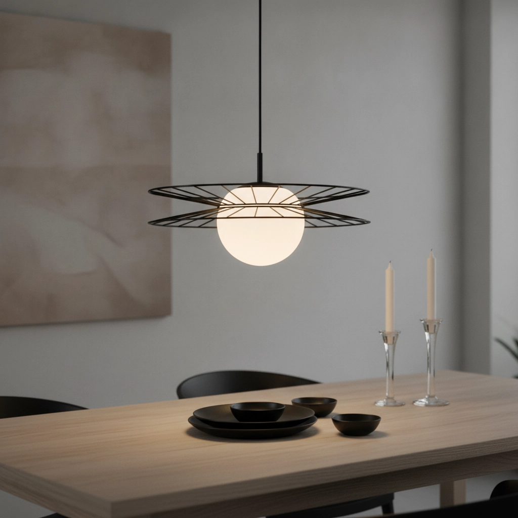 Black pendant lamp Ellery Ø 45cm