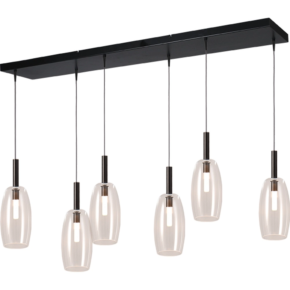 6L pendant lamp Ø 11.5cm Lido Olive with clear glass