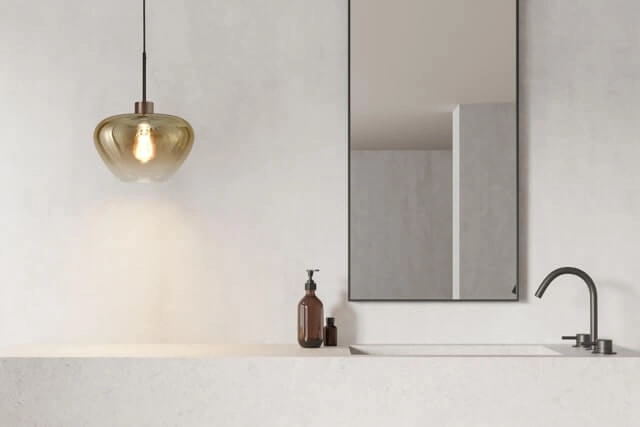 Pendant lamp Genua brown with gold glass Ø 29cm Masterlight 8718121356907