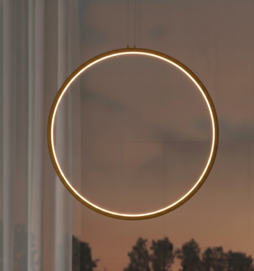 Round pendant lamp Change Ø 80.7cm gold