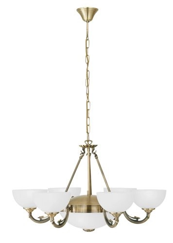 Pendant lamp Savoy 6-light old brass