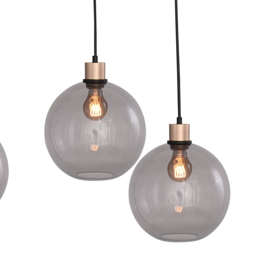 Hanging lamp Lazise 6x Ø 25cm gold Masterlight 8718121303048