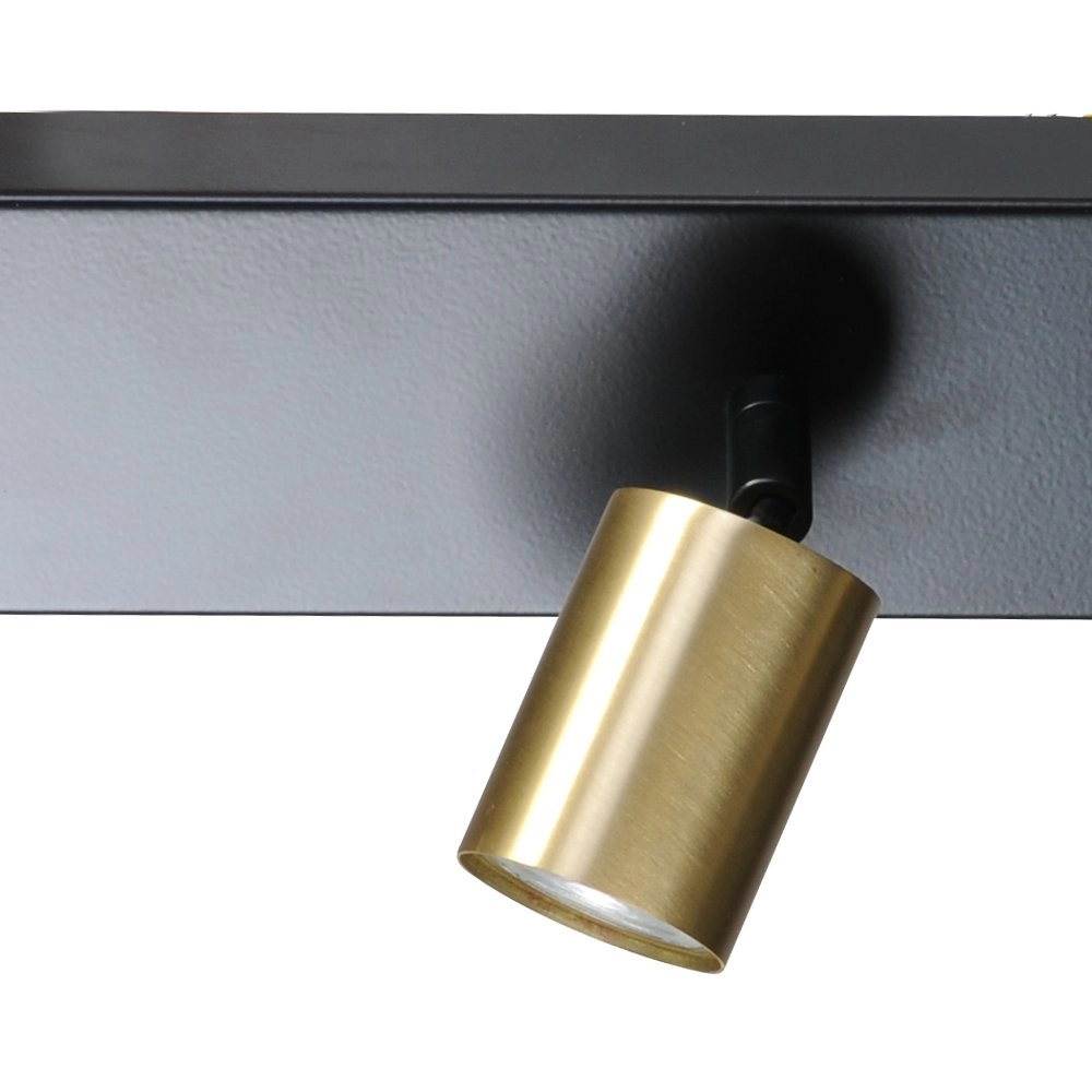 Ceiling lamp black Bounce with 3 gold spots Masterlight 8718121209173