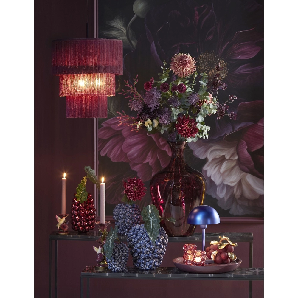 String pendant lamp Malaika Ø 45cm - dark purple Light & Living 8717807834036