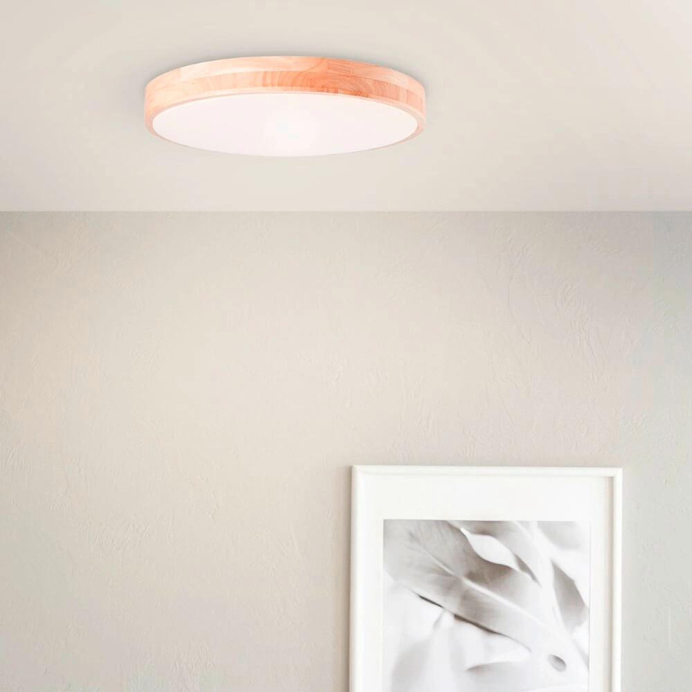 Wooden ceiling lamp Slimline Ø 50cm Brilliant 4004353426582