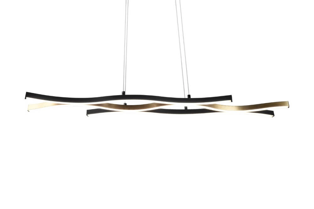 Hanging lamp Blaze black with gold Trio 4017807540086