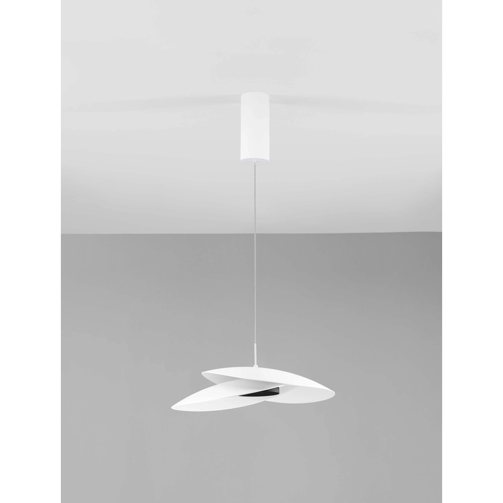 Pendant lamp Olea design white Ø 48cm Lyora 5212017456960