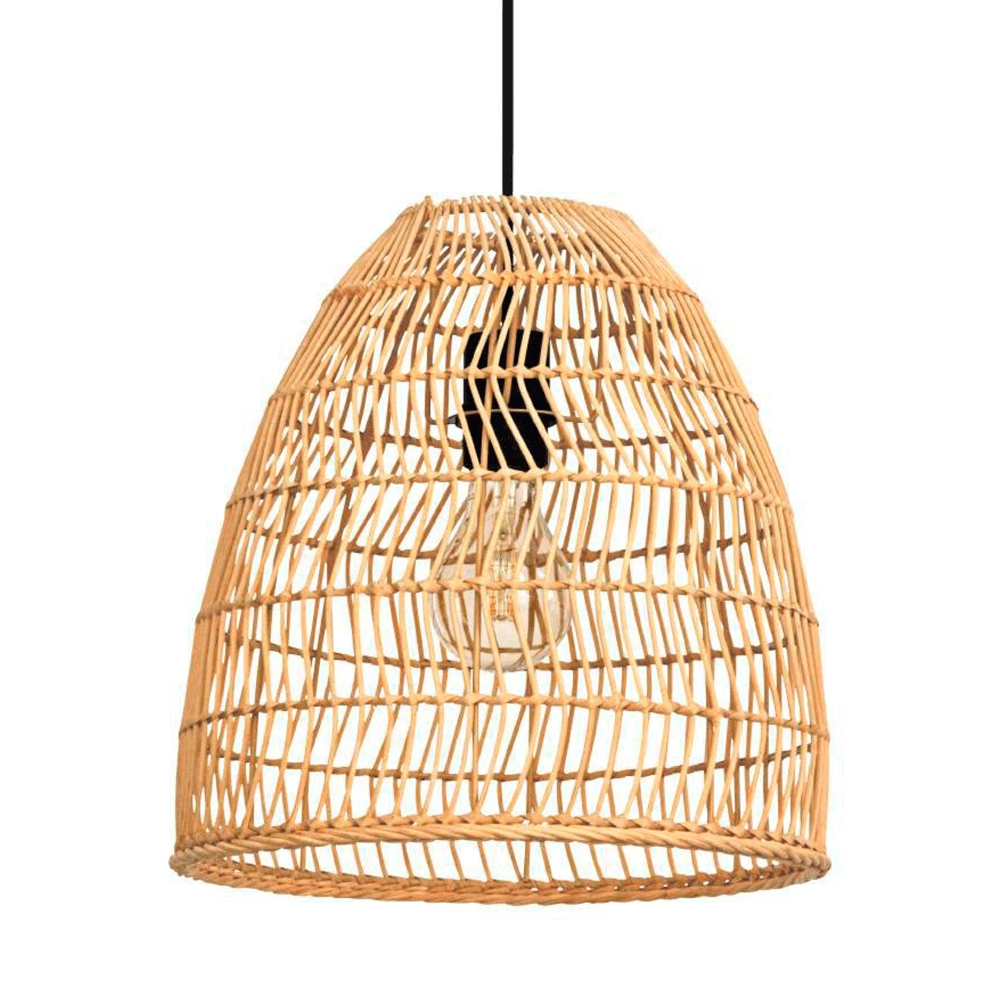 Wicker hanging lamp Ayesgarth Ø 33cm