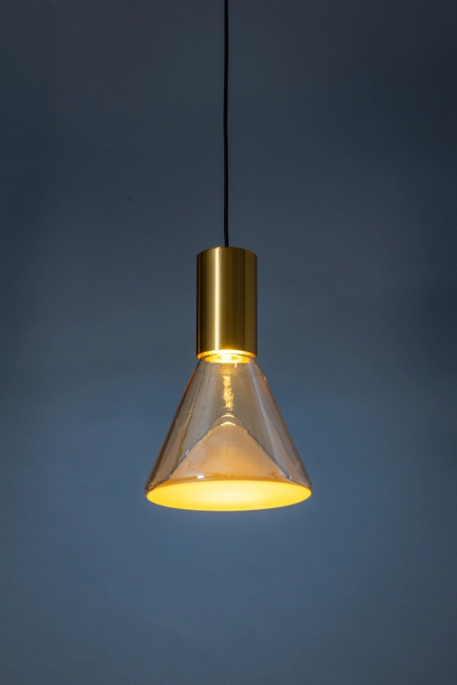 9-light dining table lamp Lisa Gold with amber glass ETH 8720195310211