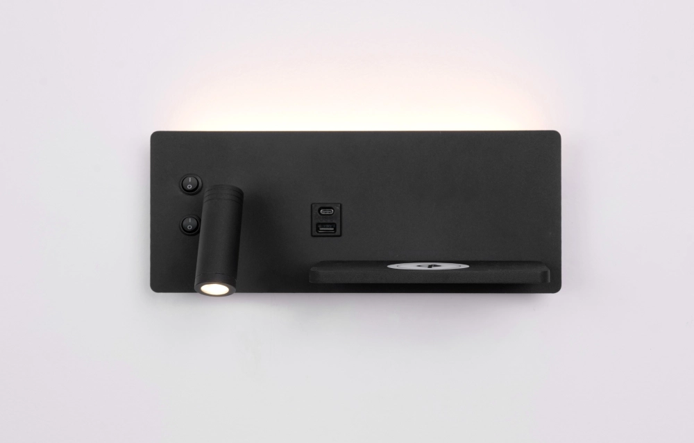 Bedside lamp Charge left black with wireless charger Artdelight 8720701103672