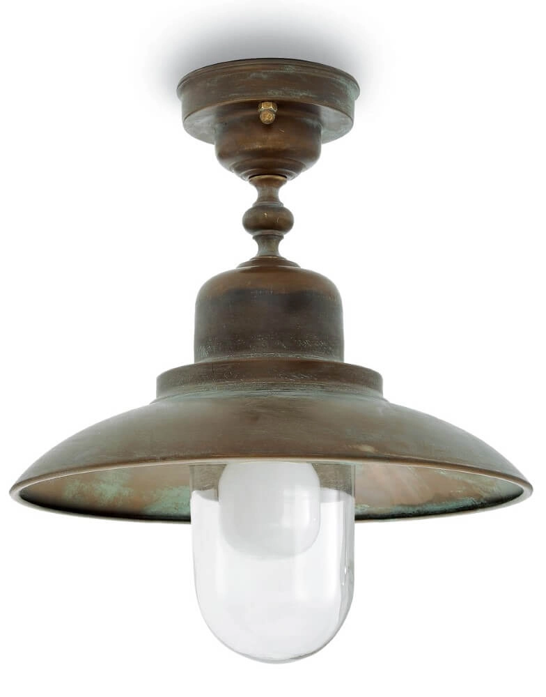 Country Pendant Lamp Patio S - aged brass