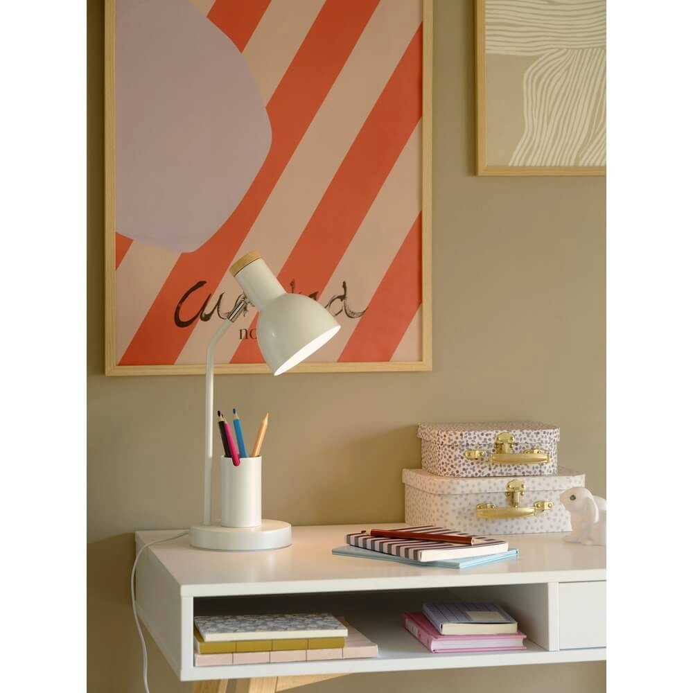 White desk lamp Devone with pen holder Nordlux 5704924024542