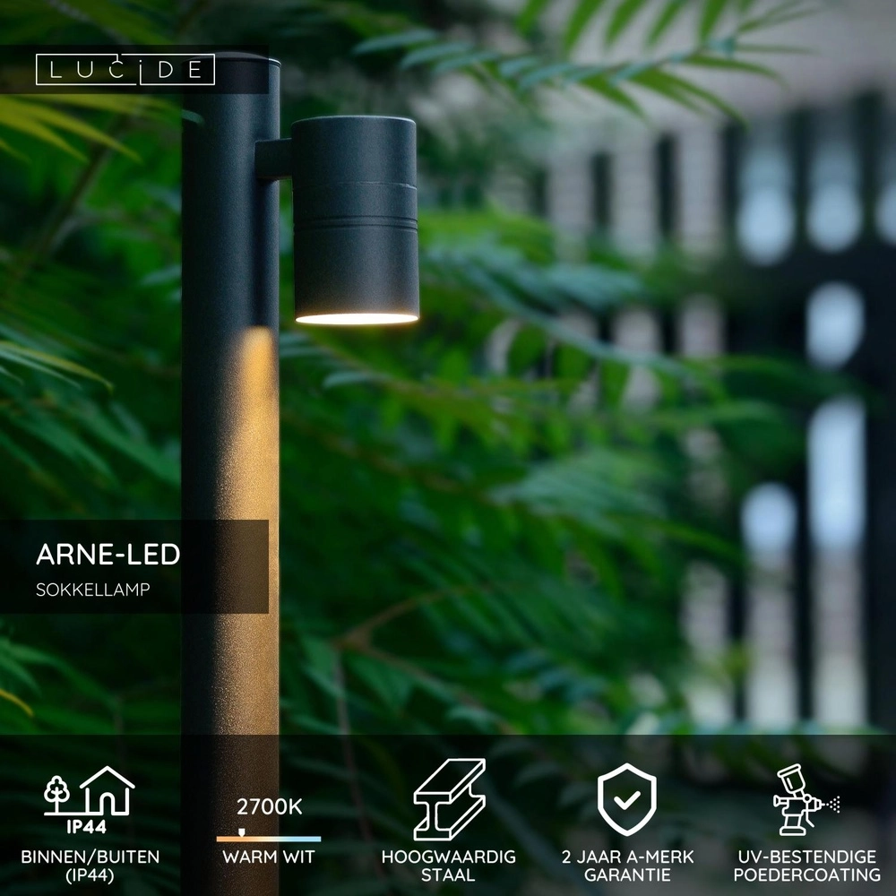 Garden lamp Arne-Led Black Lucide 5411212143921
