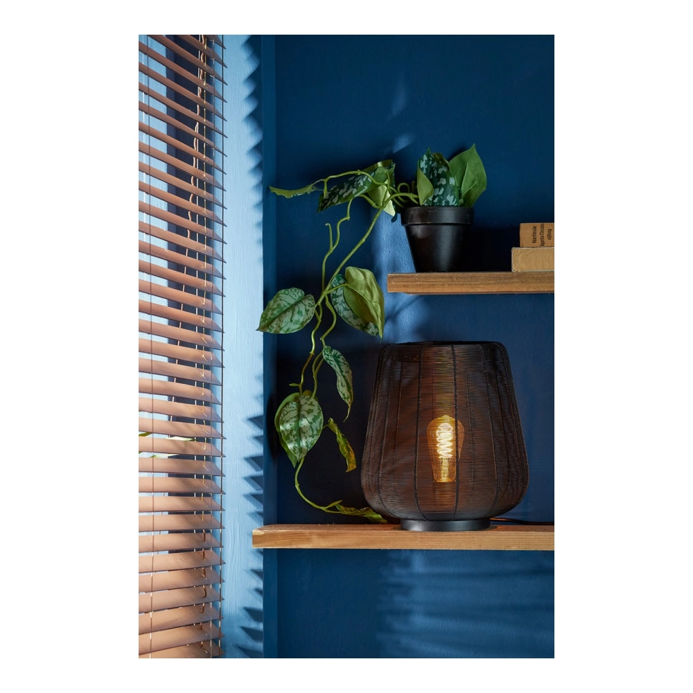 Black table lamp Adeta Ø 29cm Light & Living 8717807600938