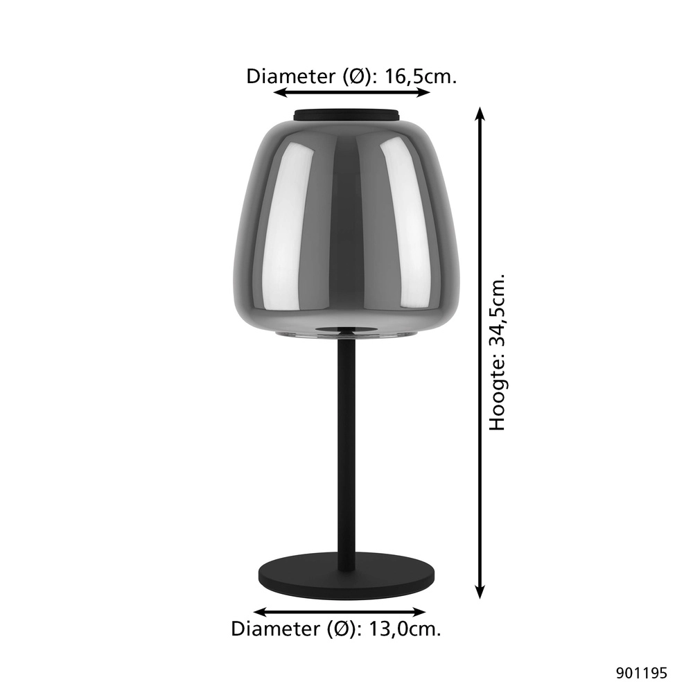 Table lamp Alfero-Z Smoke Glass - App Control Eglo 9008606312863