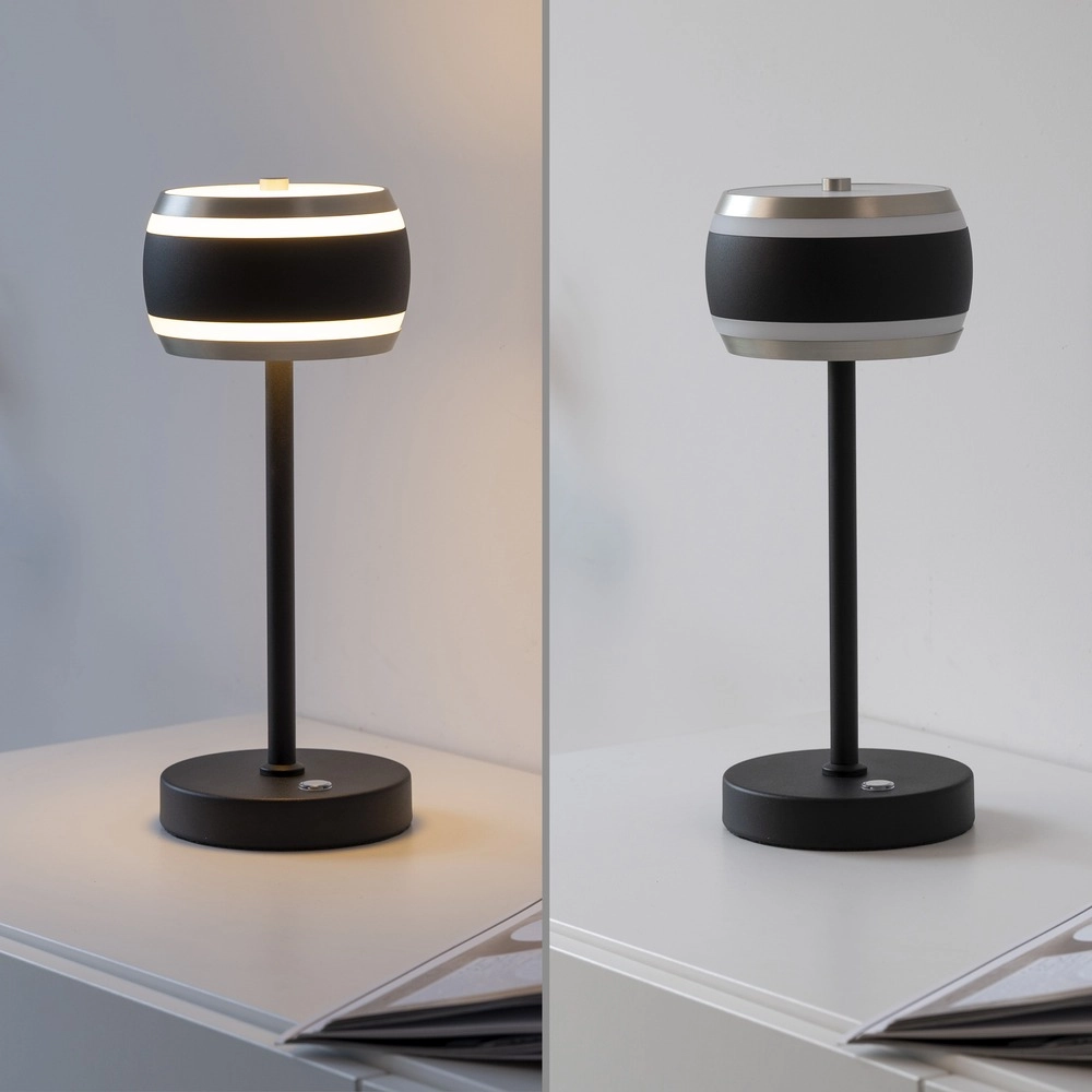 Led table lamp Pure Falling Rings black pearl Paul Neuhaus 4012248396612