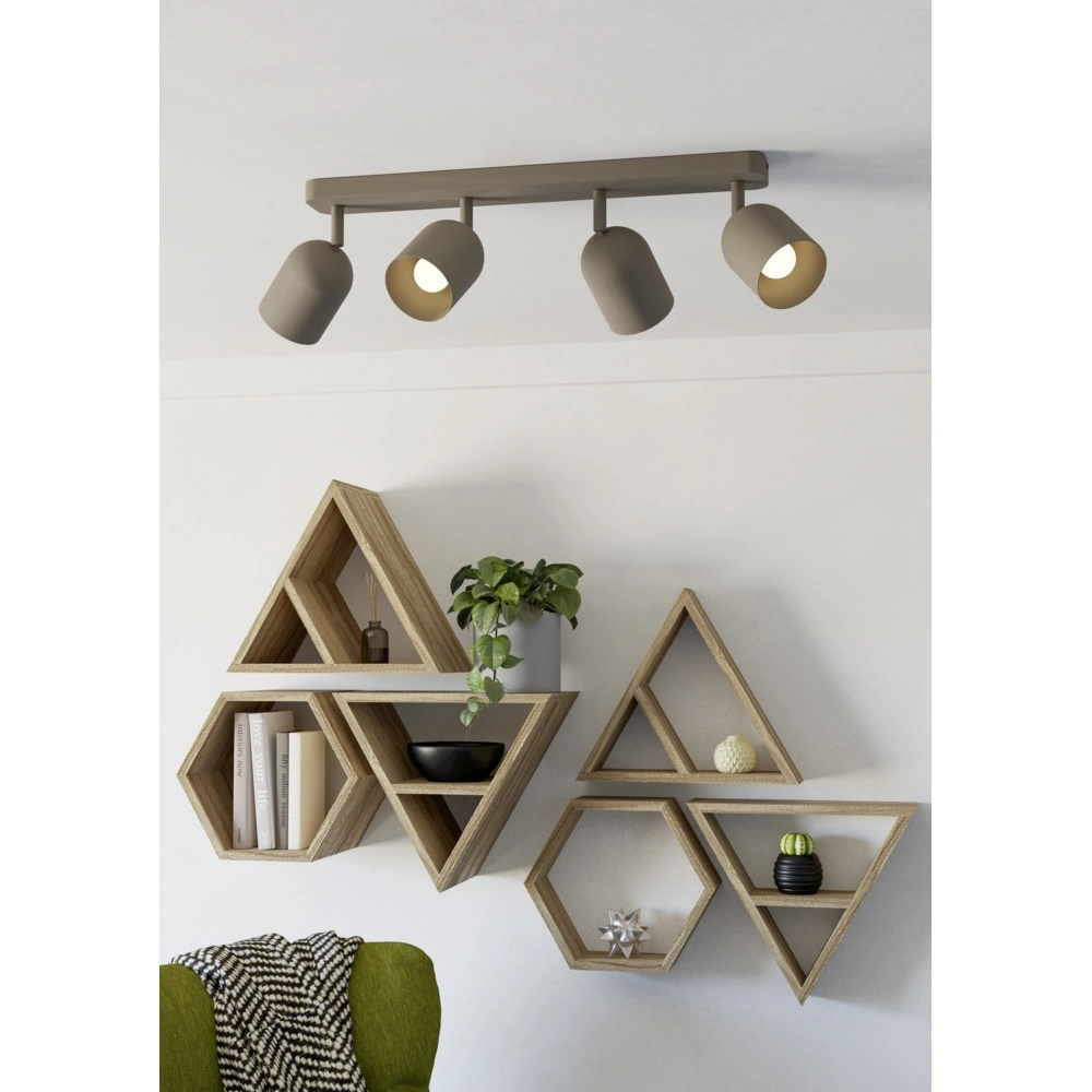 Design ceiling spotlight Tilston 4-light sand brown Eglo 9008606359745