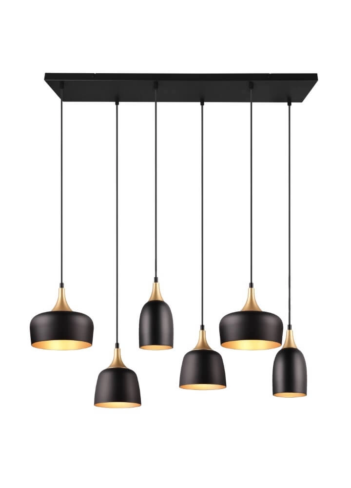 Design hanging lamp Chiraz black 6-light Trio 4017807566864