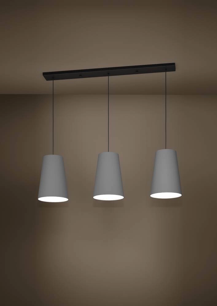 Dining room hanging lamp Petrosa with gray hood Stars of Light 9008606238156