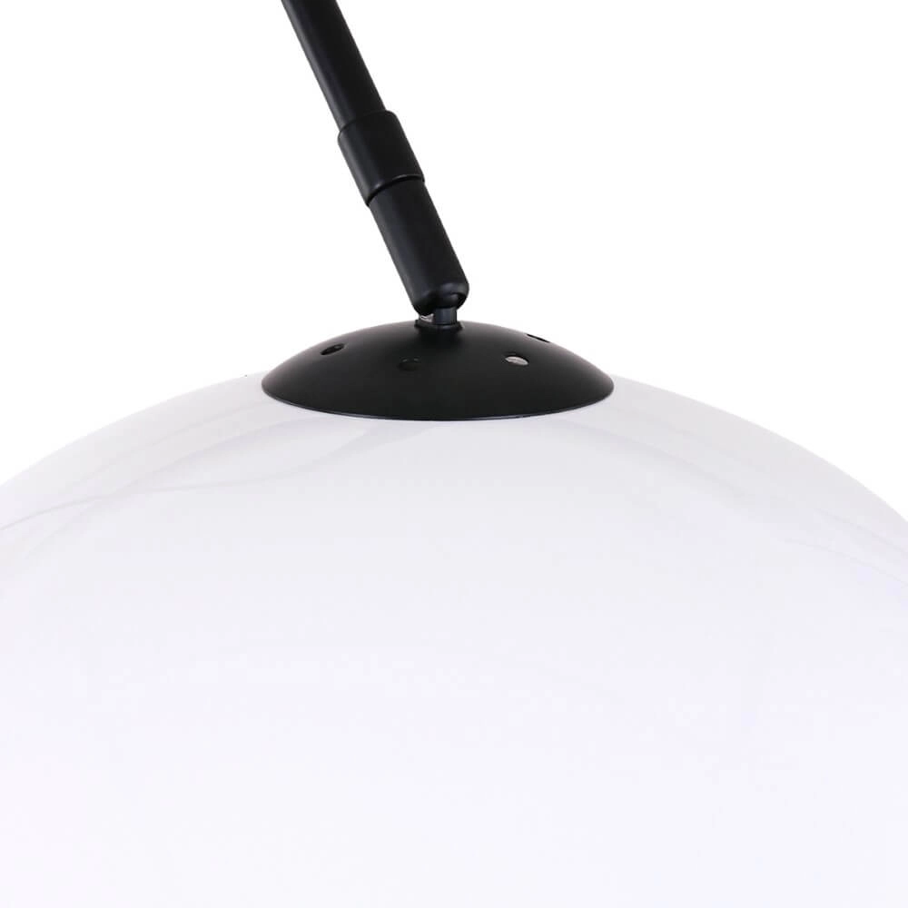 Arc lamp Stresa black with white lampshade Steinhauer 8712746106640