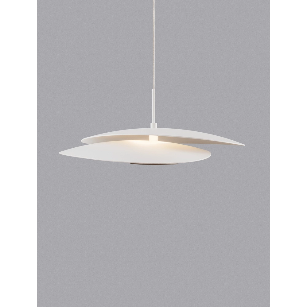 Pendant lamp Olea design white Ø 35cm