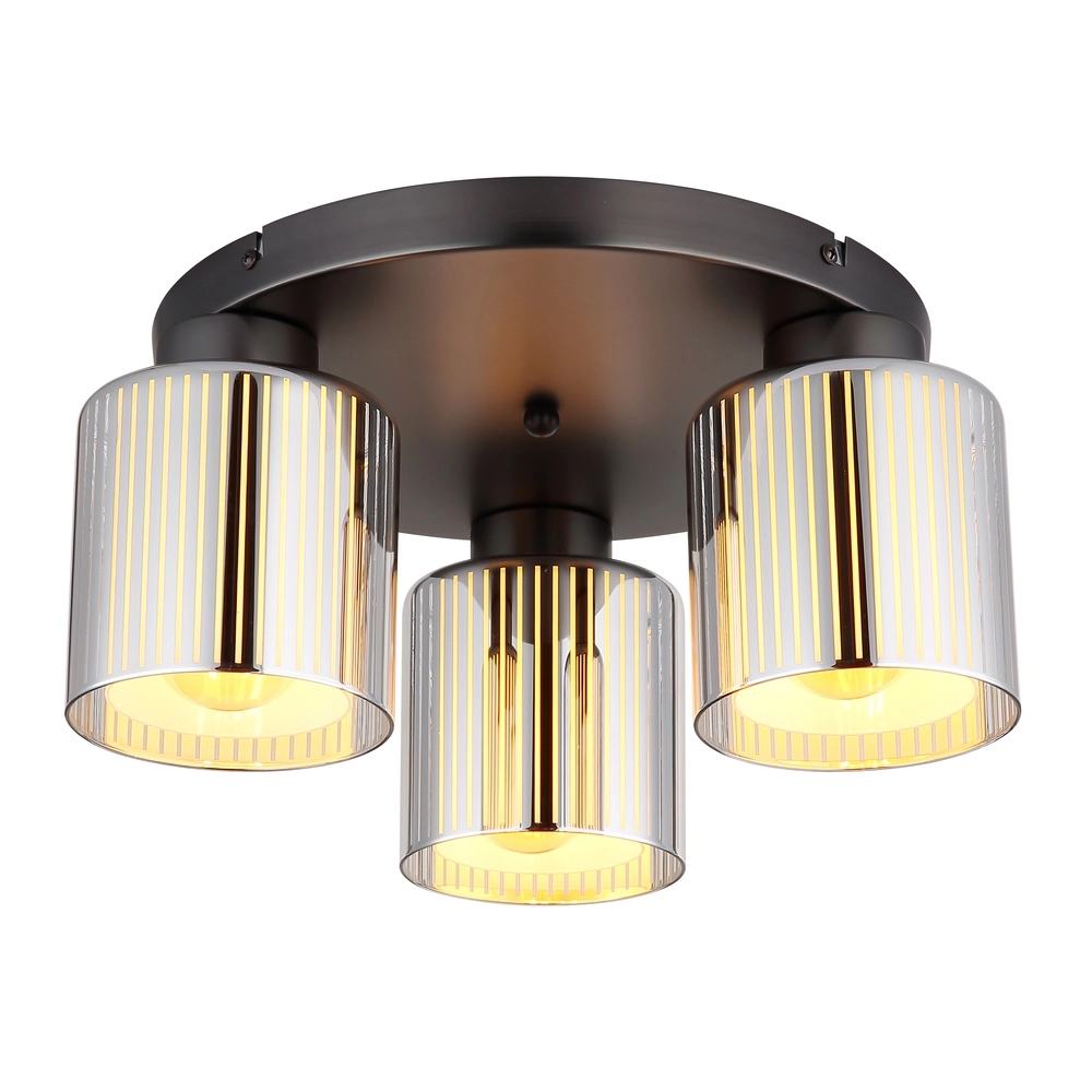 Design ceiling lamp Felicia gunmetal 3-lights