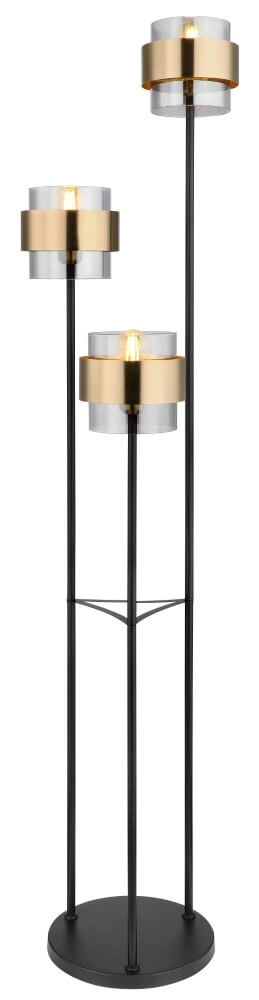 Standing floor lamp Milley 3-light round