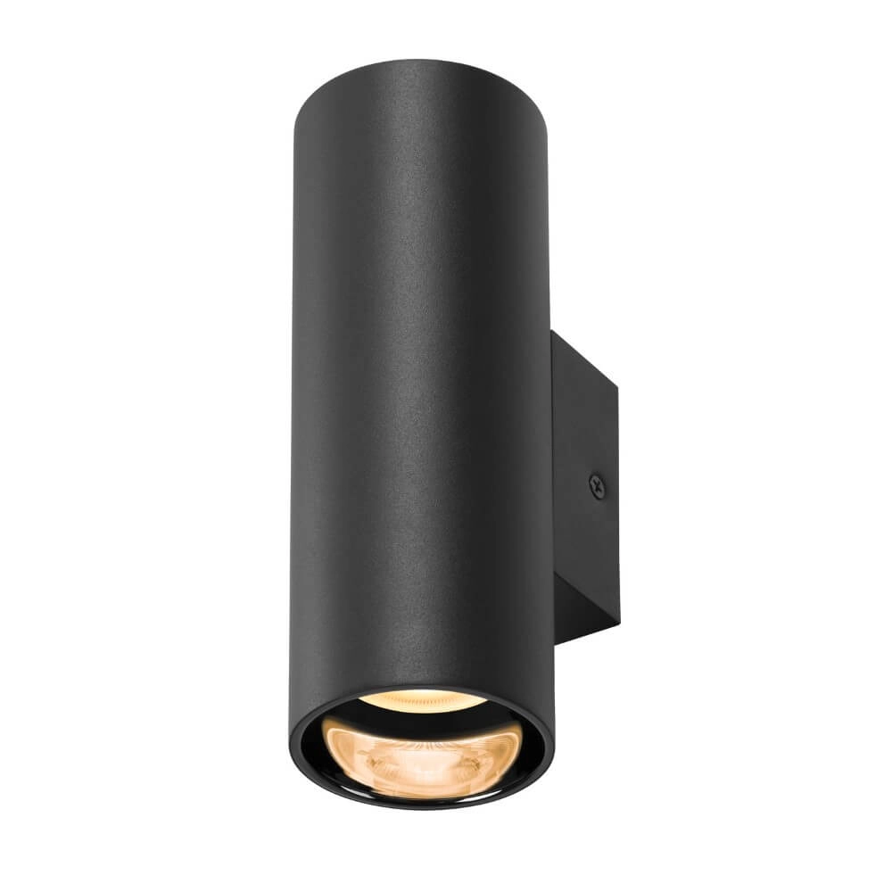 Black wall spotlight Asto Tube up & down - 2x GU10 SLV 4024163265973