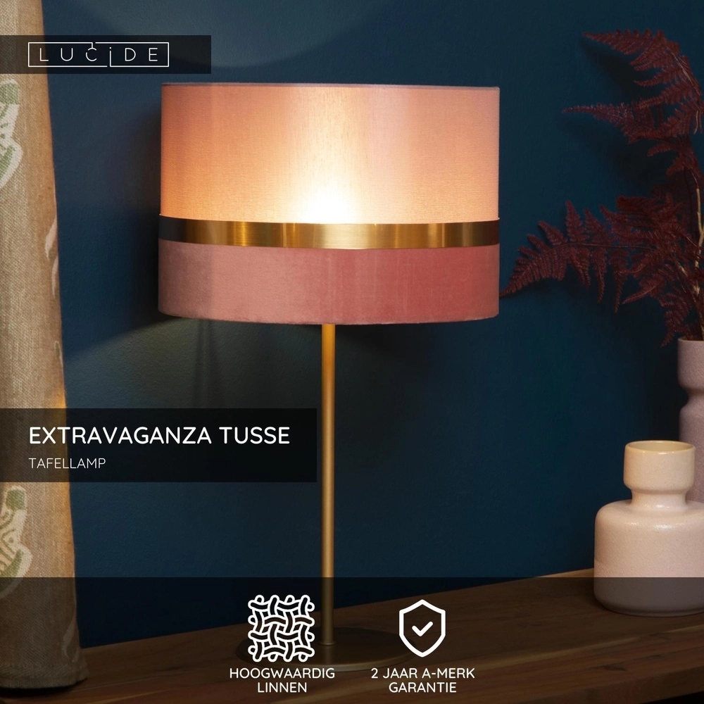 Design table lamp Extravaganza Tusse pink Ø 30cm Lucide 5411212105660