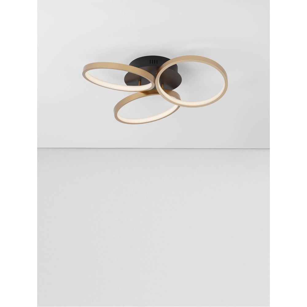 Design ceiling lamp Elize black with gold Ø 55cm