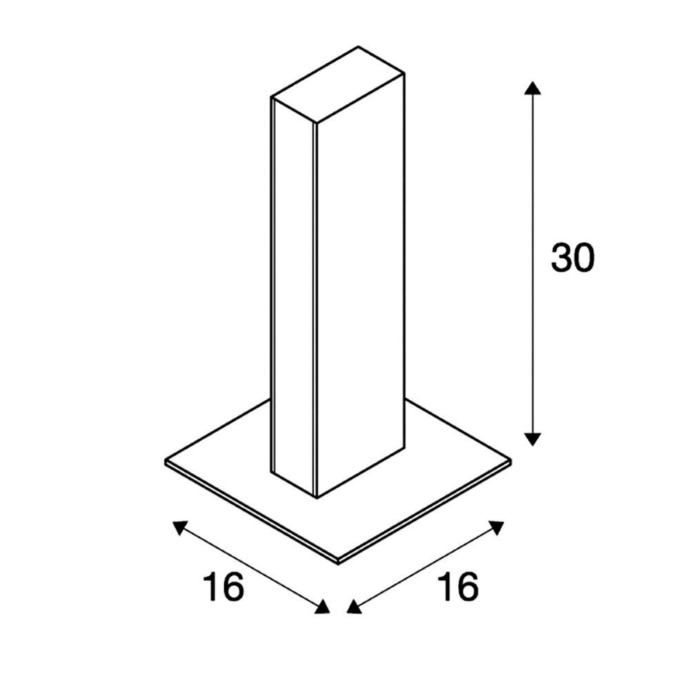 Standing pillar outdoor lamp H-Pol 1x8w - 3000K - 36cm anthracite SLV 4024163167772