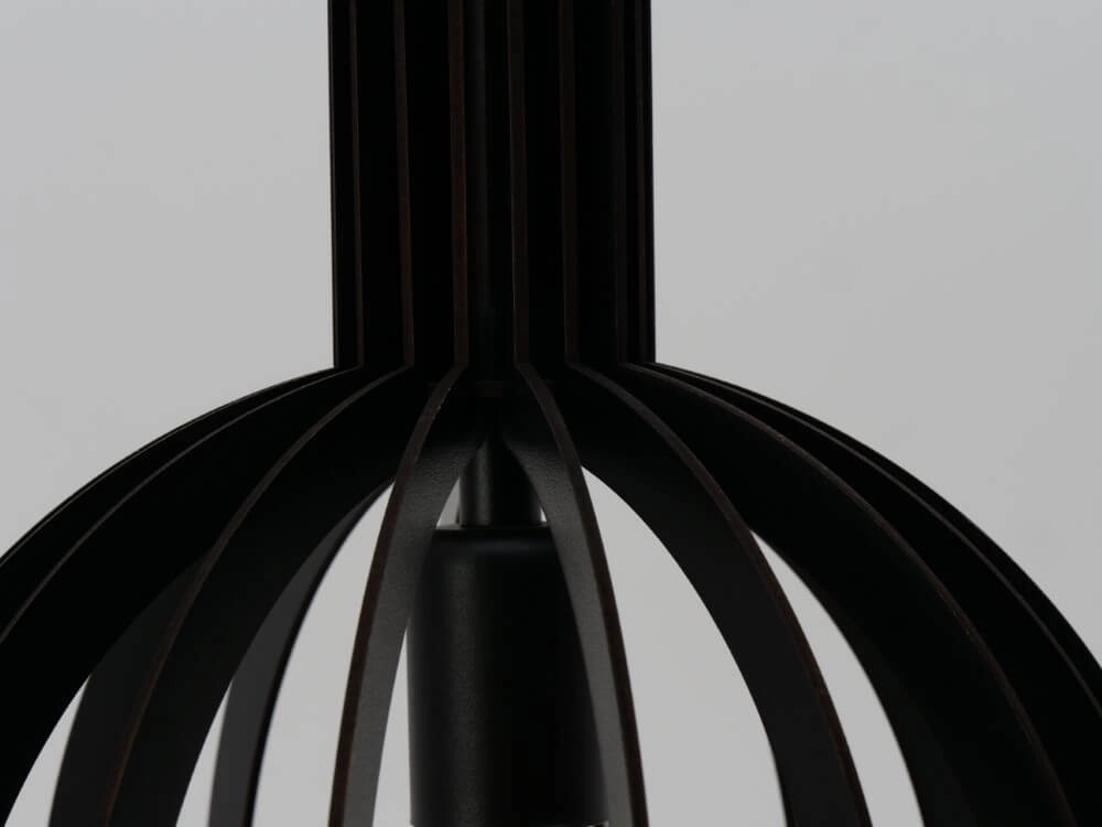 Black wooden hanging lamp Velasco Ø 31cm Eglo 9008606224067