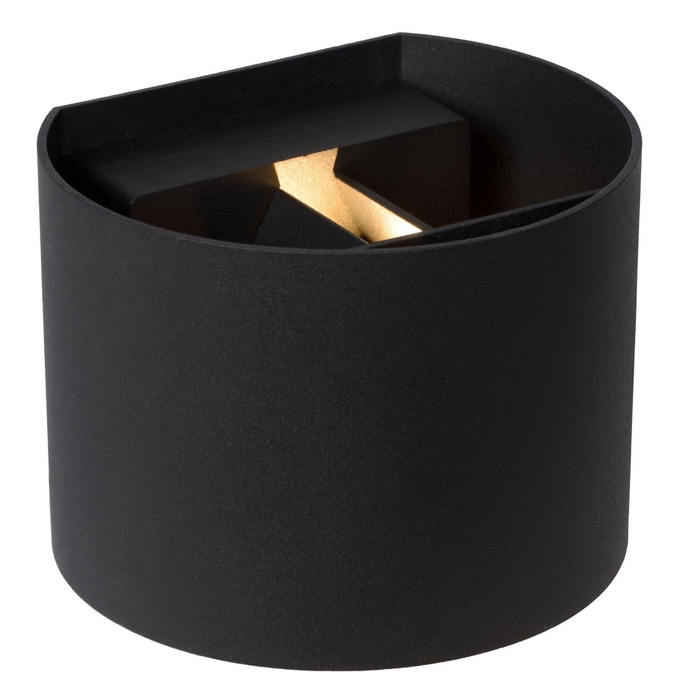 Square wall spotlight Axi 2 x 3.5W IP54 black Lucide 5411212690029