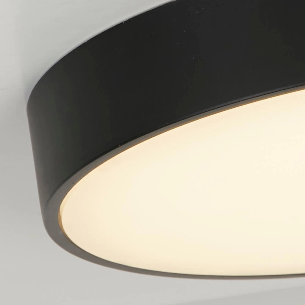 Ceiling lamp Palma Black with white window Searchlight 5053423273303