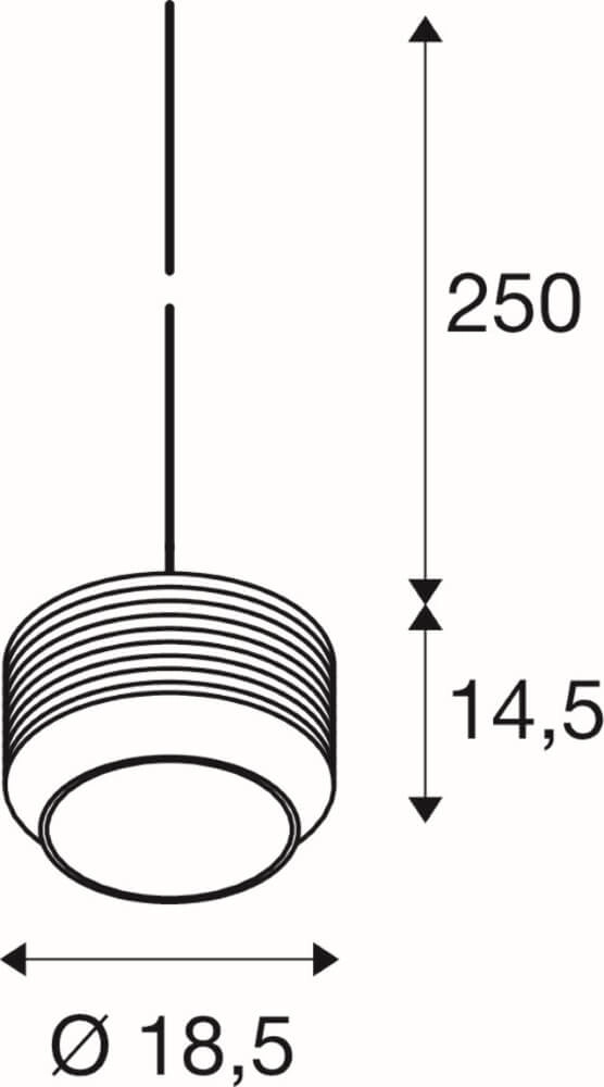 Pendant lamp Pantilo Rope 19 smoke glass - Ø 18.5cm SLV 4024163280853