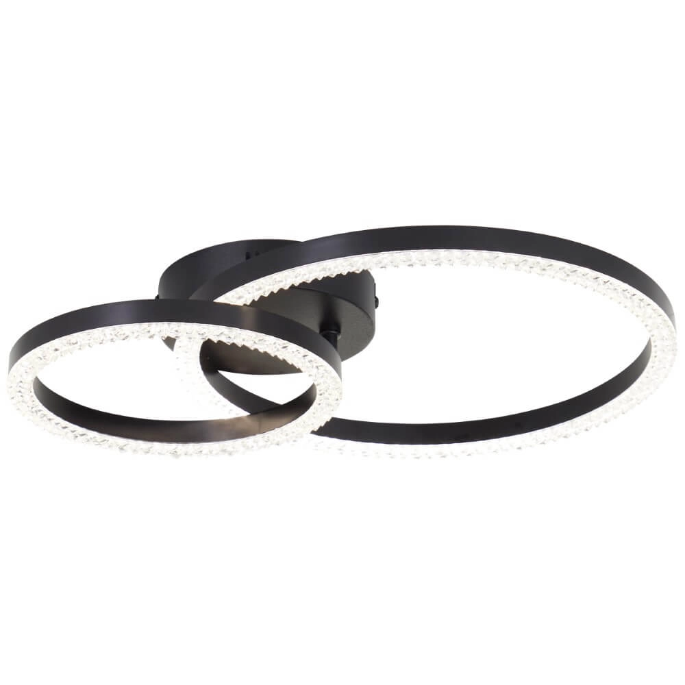 Black ceiling lamp Aurelia 2500lm