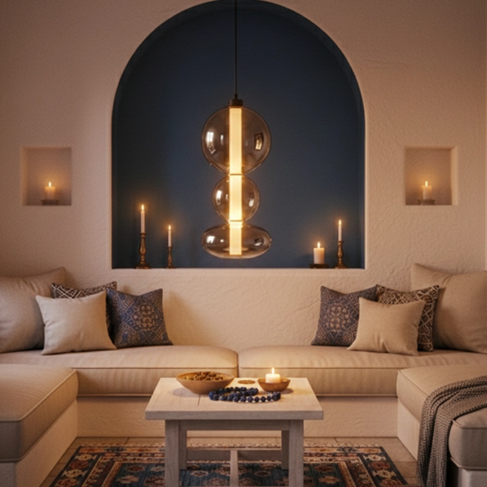 Pendant lamp Bally smoke glass 45.5cm