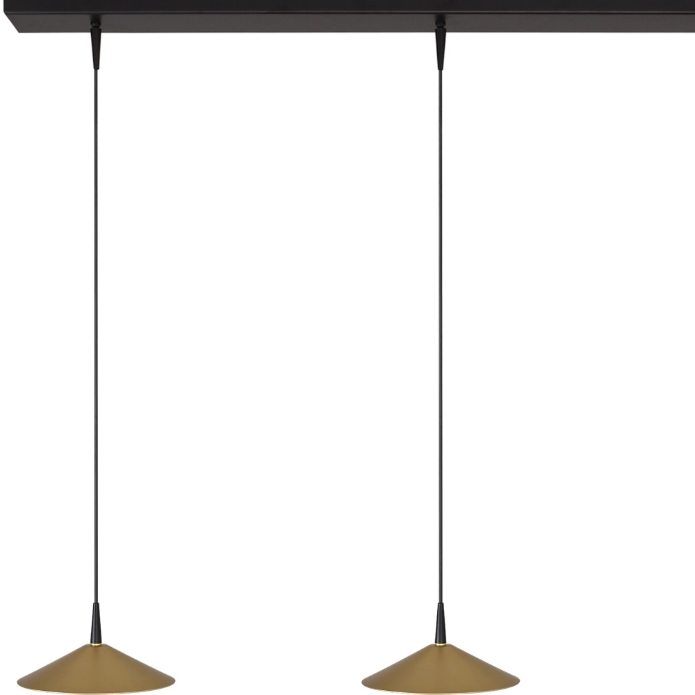 3-light pendant lamp Ceppo black with gold Ø 18cm Masterlight 8718121347349