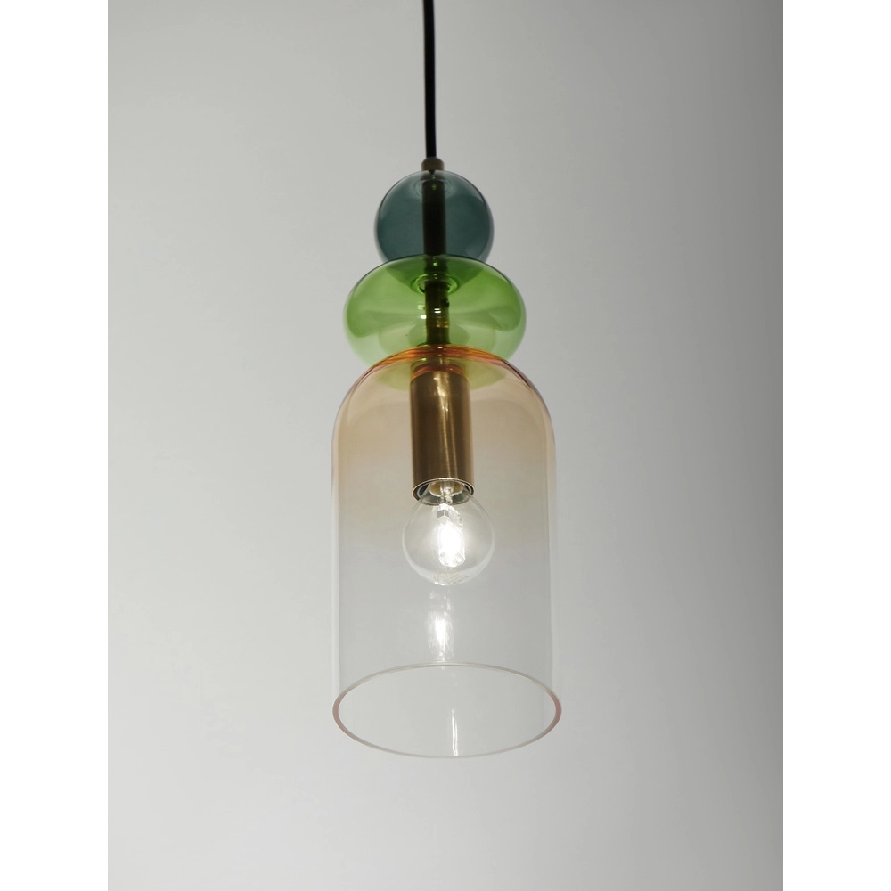 Colored pendant lamp Murano orange Lyora 5212017434203